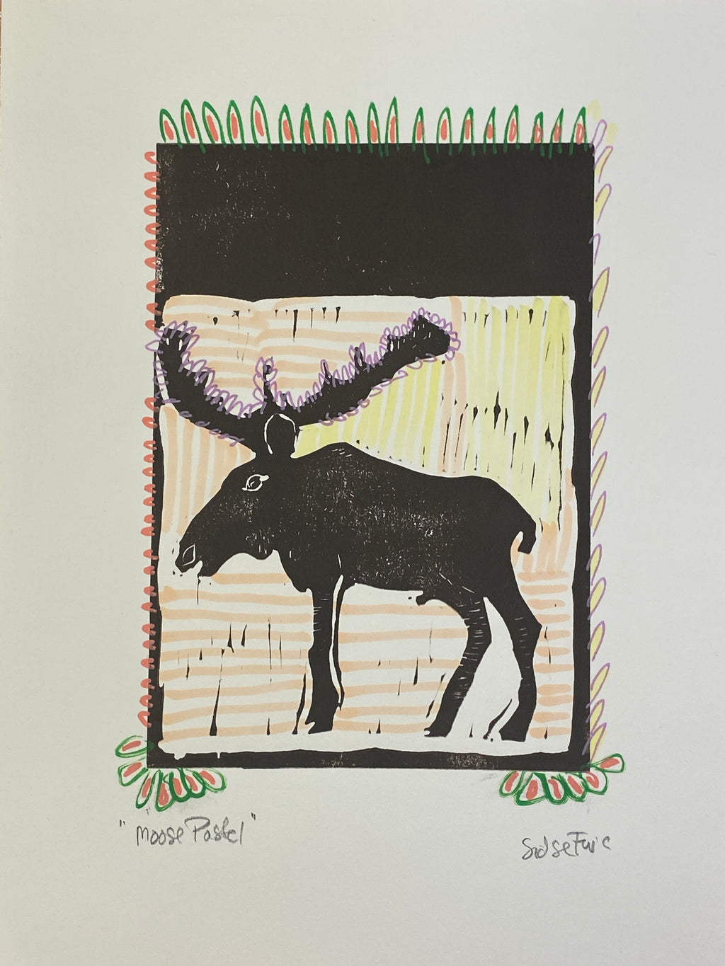 Moose pastel